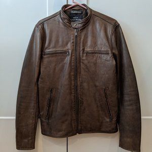 Lucky Brand Bonneville Leather Racer Jacket